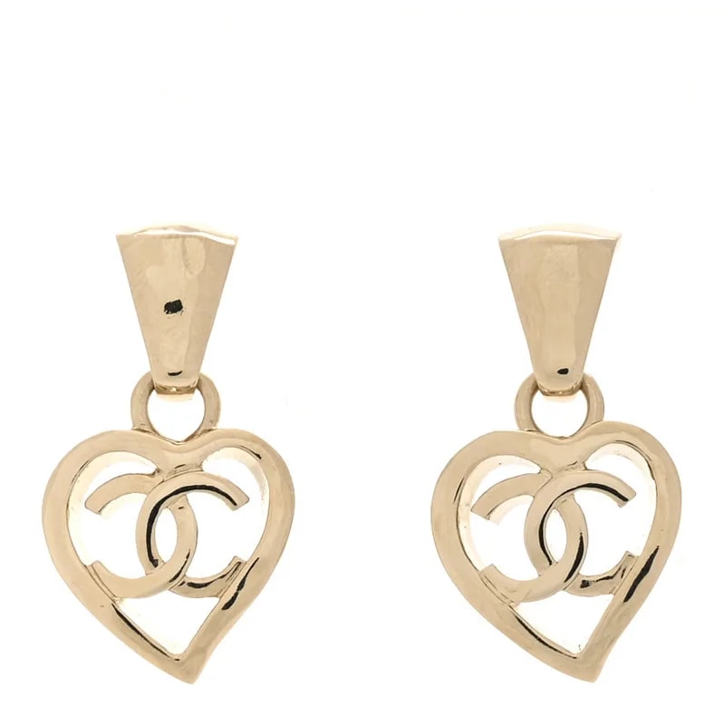 Chanel — Metal CC Heart Coco in Love Drop — Jewelry — resale