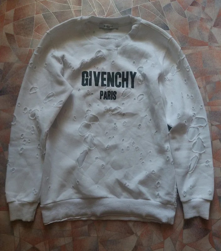 Givenchy — Givenchy Sweatshirt Oversized Distress — streetwear — resale