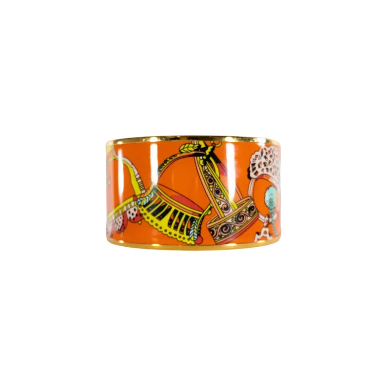 Hermès — Hermes Extra-Wide Printed Enamel Bangle — Jewelry — resale