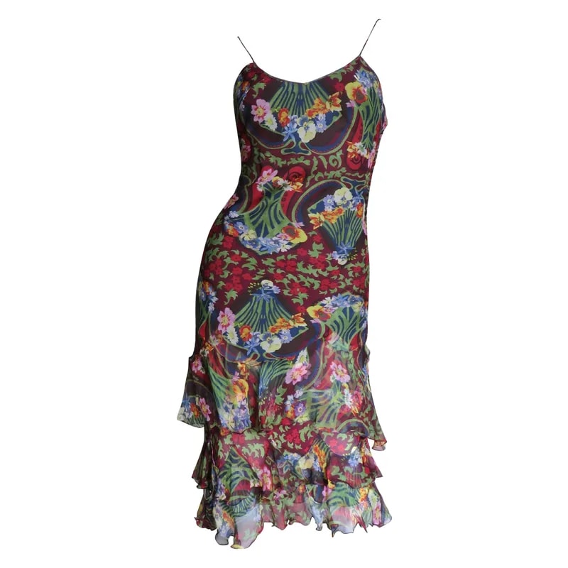 John Galliano for Christian Dior — John Galliano for Christian Ruffle Hem Dress — Clothing — resale