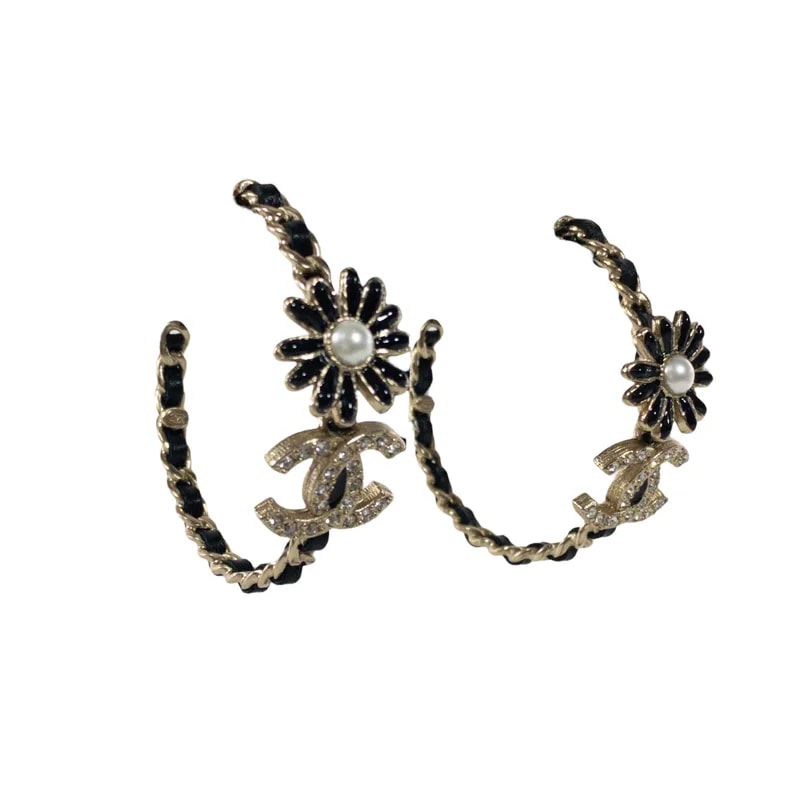 Chanel — Chanel Woven CC Hoop — Jewelry — resale