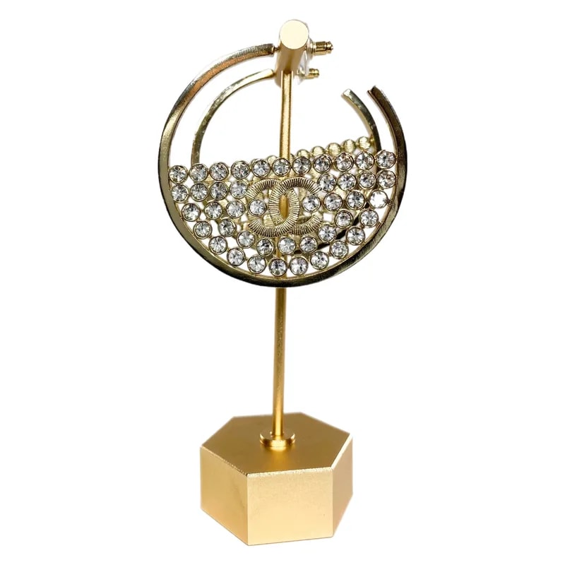 Chanel — Chanel CC Light Hoop With Crystals — Jewelry — resale