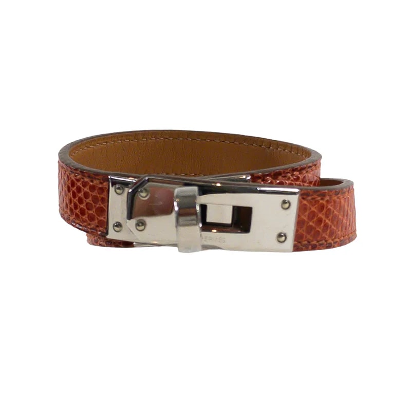 Hermès — Hermes Dark Kelly Double Tour Wrap PHW — Jewelry — resale