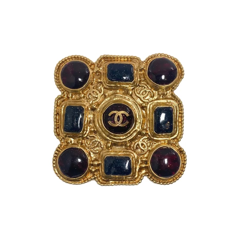 Chanel — Chanel CC Gripoix Brooch — Jewelry — resale