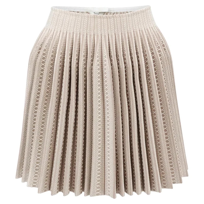 Alaia — Alaia Structured Geometric Print Pleated Skirt — Clothing — resale