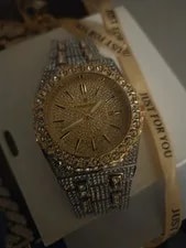 Audemars Piguet — Audemars Piguet Diamond Accent Gold Silver Date Bracelet — Watch — resale