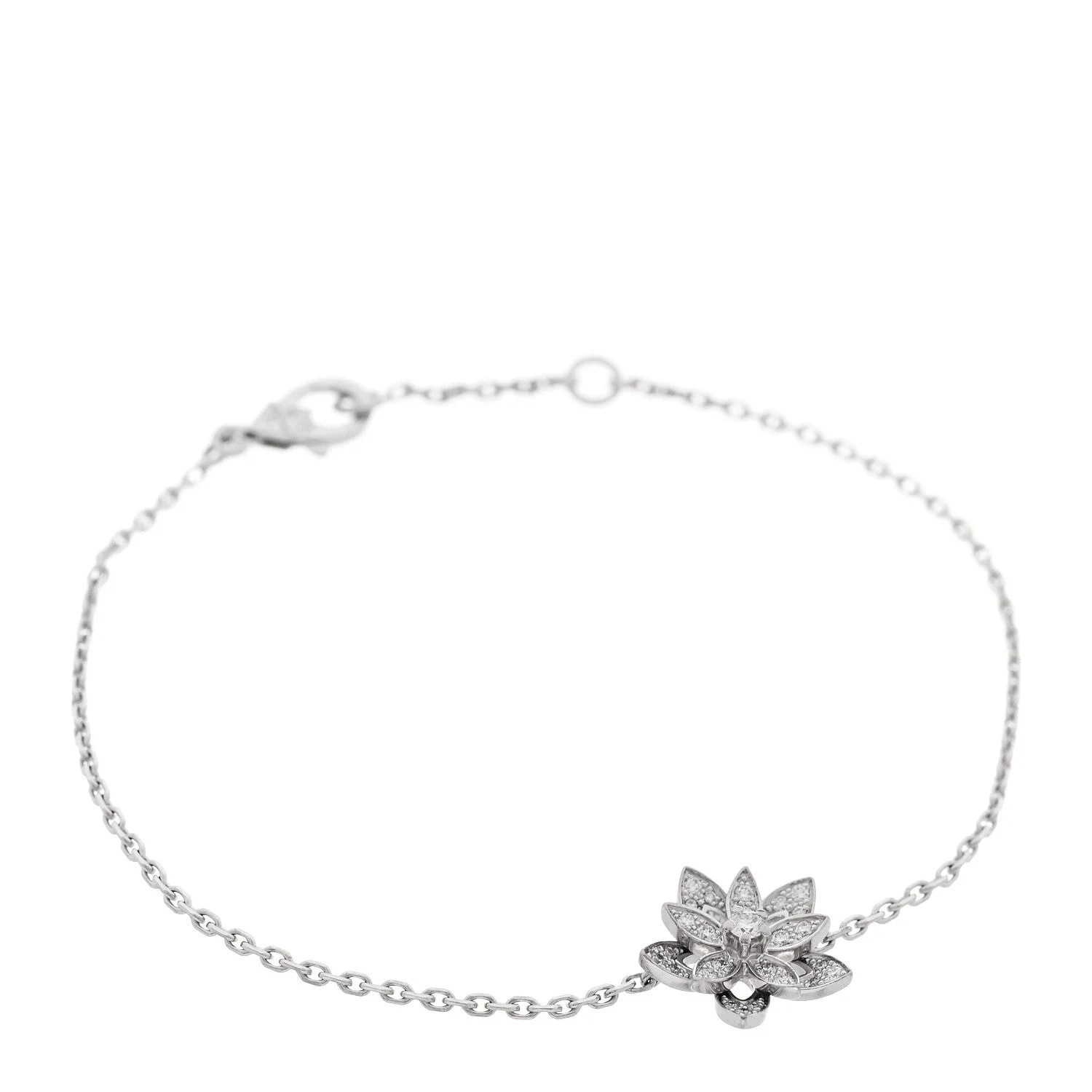 Van Cleef & Arpels — 18K White Gold Mini Lotus Openwork — Jewelry — resale