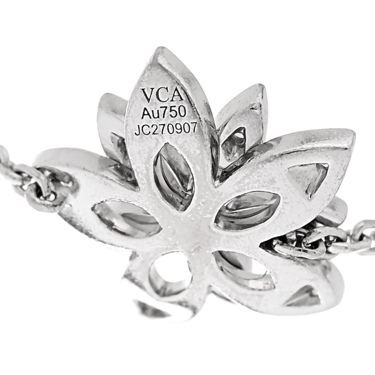 18K White Gold Mini Lotus Openwork 4