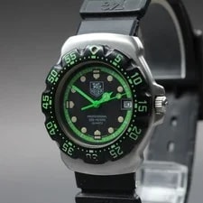 TAG Heuer Formula 1 WA1215 Professional Black Green Quartz JPN #31 3