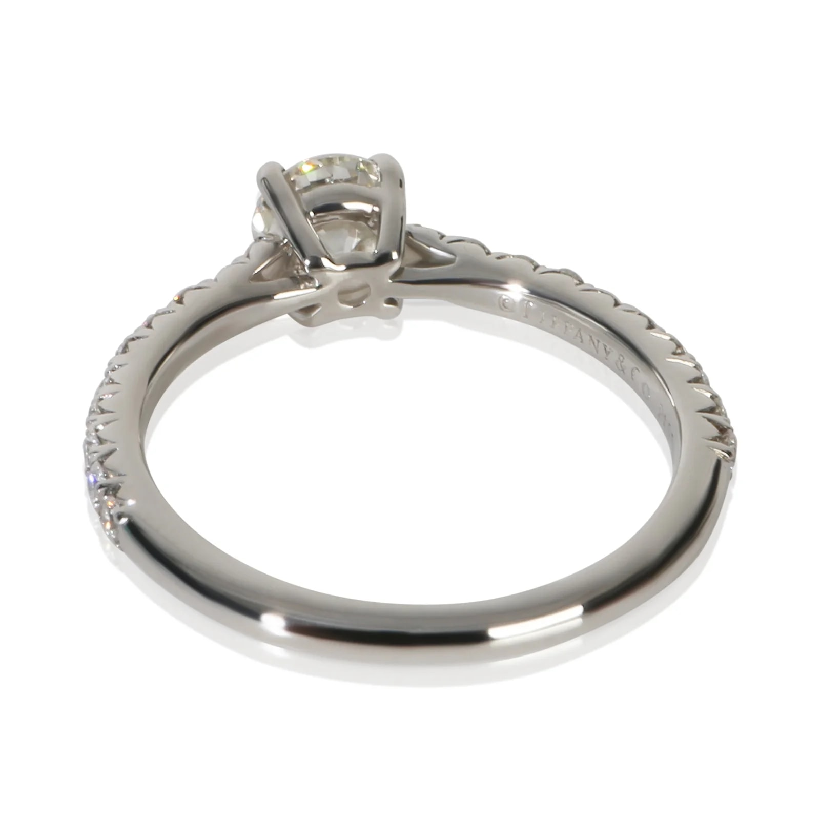 Tiffany & Co. 0.38 Ct Round Brilliant Novo Engagement Ring 950 2