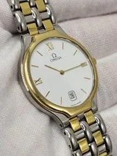 Omega — 32mm Swiss [N. ] 1998 Omega DeVille 18K Solid Gold S.Steel Quartz — Watch — resale