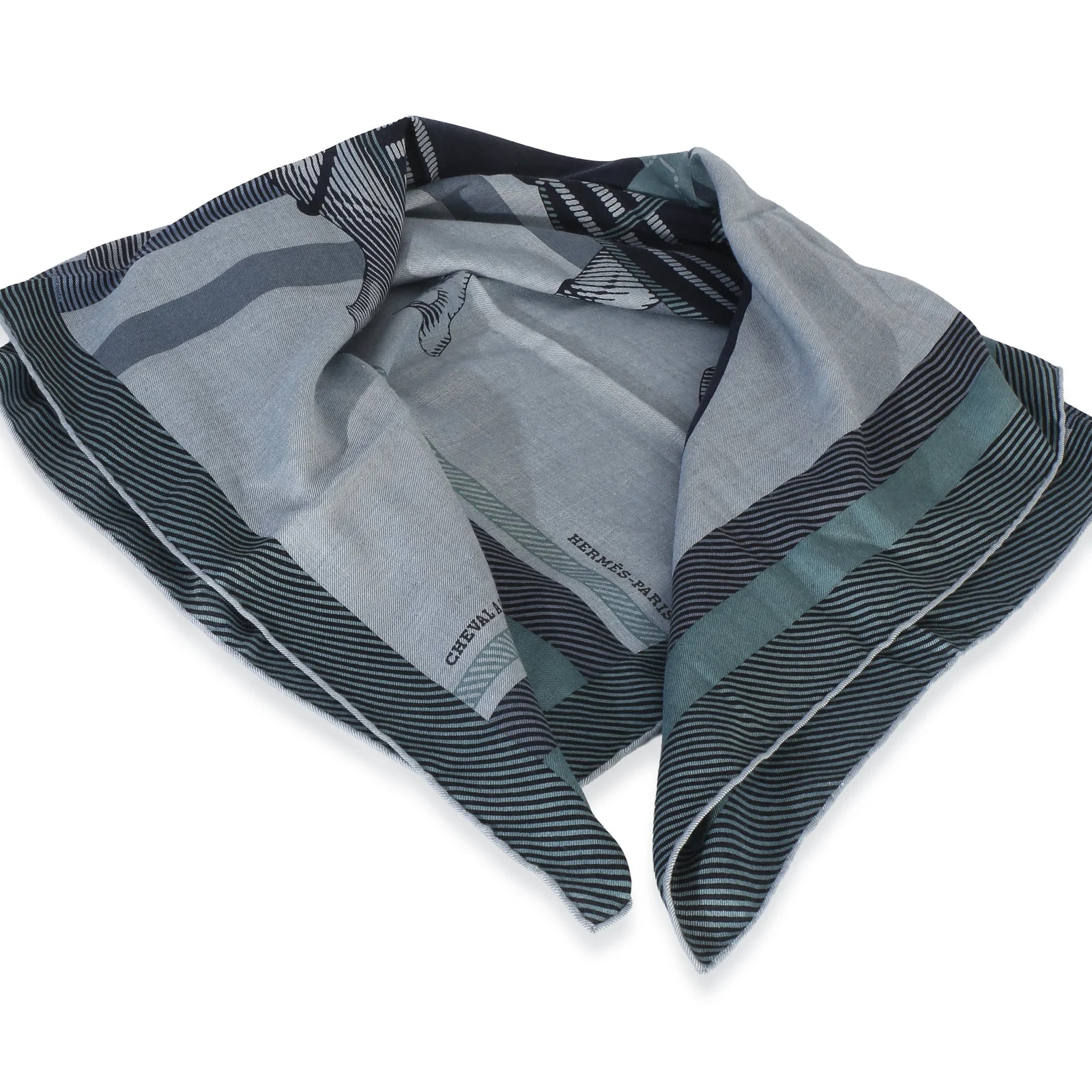 Hermès Ciel Chine Cheval A la Couverture Scarf 100 Scarves/wraps 2