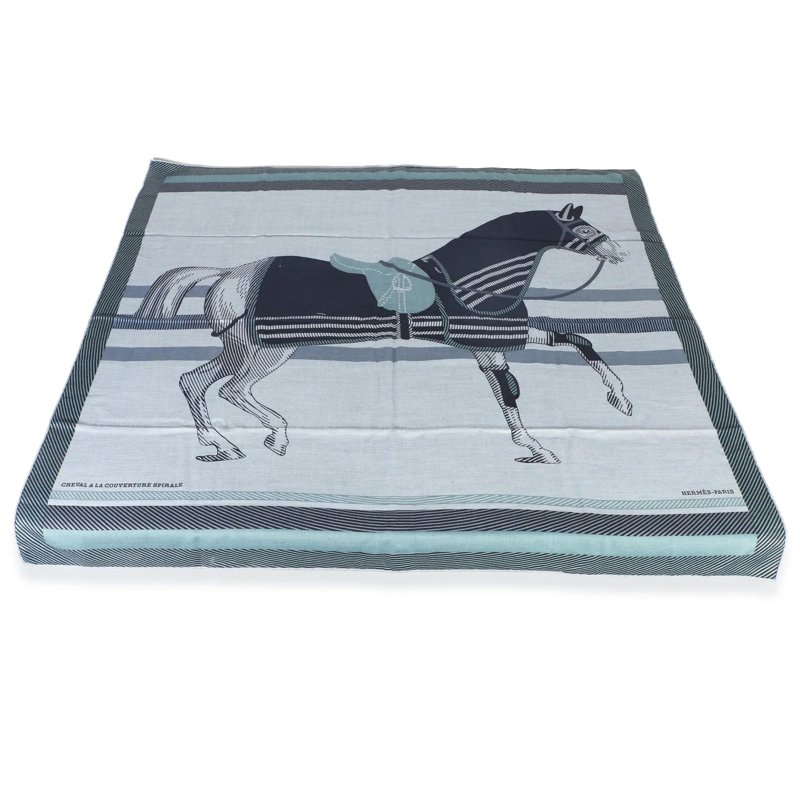 Hermès Ciel Chine Cheval A la Couverture Scarf 100 Scarves/wraps 4