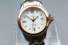 Omega Seamaster 596.1502 Cal.1424 Pink Gold Date 21mm Quartz Japan 2