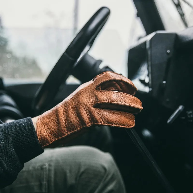Hestra for Hodinkee Limited Edition Peccary Gloves in Dark Grey 2