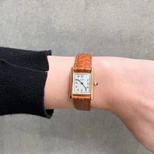 Finished Cartier Must Tank SM Arabic Dial Gold From J 2