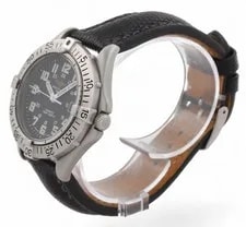 Breitling Colt Quartz - Black Dial - 38mm - Black Lizard Leather Strap - A57035 4