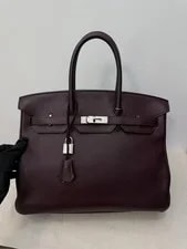 Auth Hermès Birkin 35 Cassis Top Handle 3