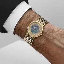 Audemars Piguet Cobra Yellow Gold Opal Diamond Dial Quartz 3