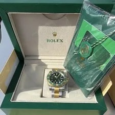 Rolex Submariner Green Dial Two-Tone Automatic With Box & Papers 3