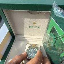 Rolex Submariner Green Dial Two-Tone Automatic With Box & Papers 4