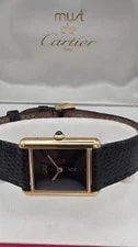 Must de Cartier — Must de Cartier Tank 18ct Gold on Silver Mid Size in Cartier Box. — Watch — resale