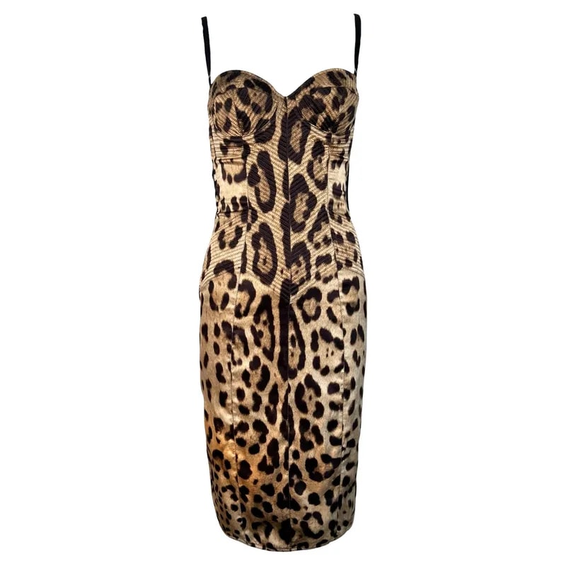 Dolce & Gabbana — Dolce & Gabbana Y2K Iconic Leopard Print Bustier Dress — Clothing — resale