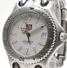 [N ] Tag Heuer S/el WG1112 White Dial Date Qz ’s Japan 4