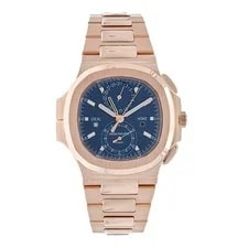 Patek Philippe — Patek Philippe Nautilus 40MM Blue Index Hour Markers Dial Rose Gold — Watch — resale