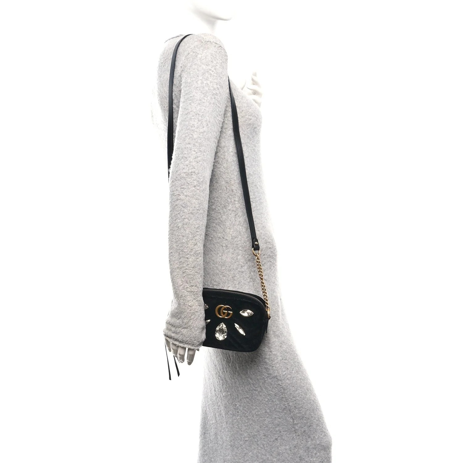 Matelasse Marquise Crystals Mini GG Marmont Chain 2