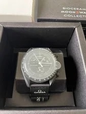 Omega X Swatch Mission TO THE Moonphase NEW Moon – Black Bioceramic Snoopy Watch 3