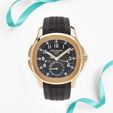Patek Philippe — Patek Philippe Aquanaut 5164R-001 'Travel Time Tiffany & Co.' Rose Gold Brown — Watch — resale