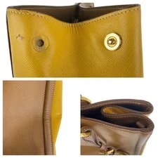 Prada Triangle Logo Plate Yellow Gold Hardware To 4