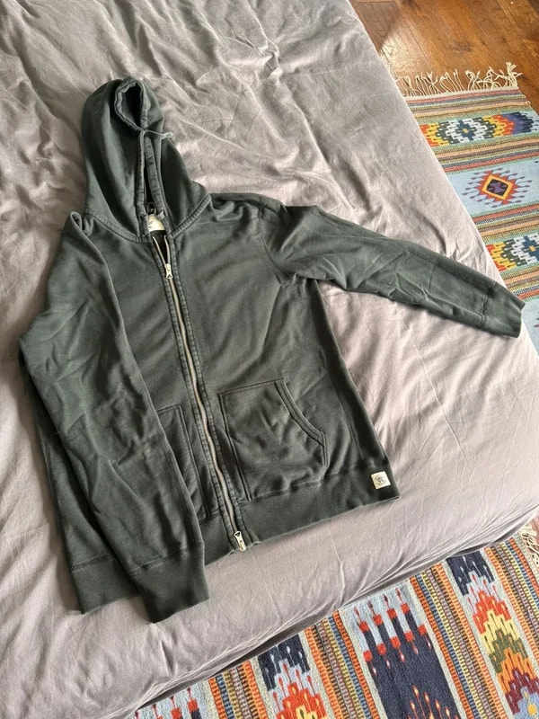 Reigning Champ Midweight Terry Slim Zip Hoodie — streetwear — resale
