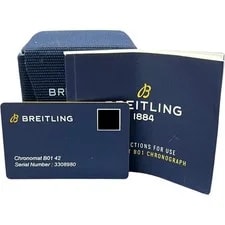 NEW Papers Breitling Chronomat B01 Silver Two-Tone Gold Steel 42mm IB0134 BOX 2
