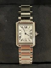 Cartier Tank Must Steel 22MM Quartz WSTA0051 + Black Calf Leather Strap 3