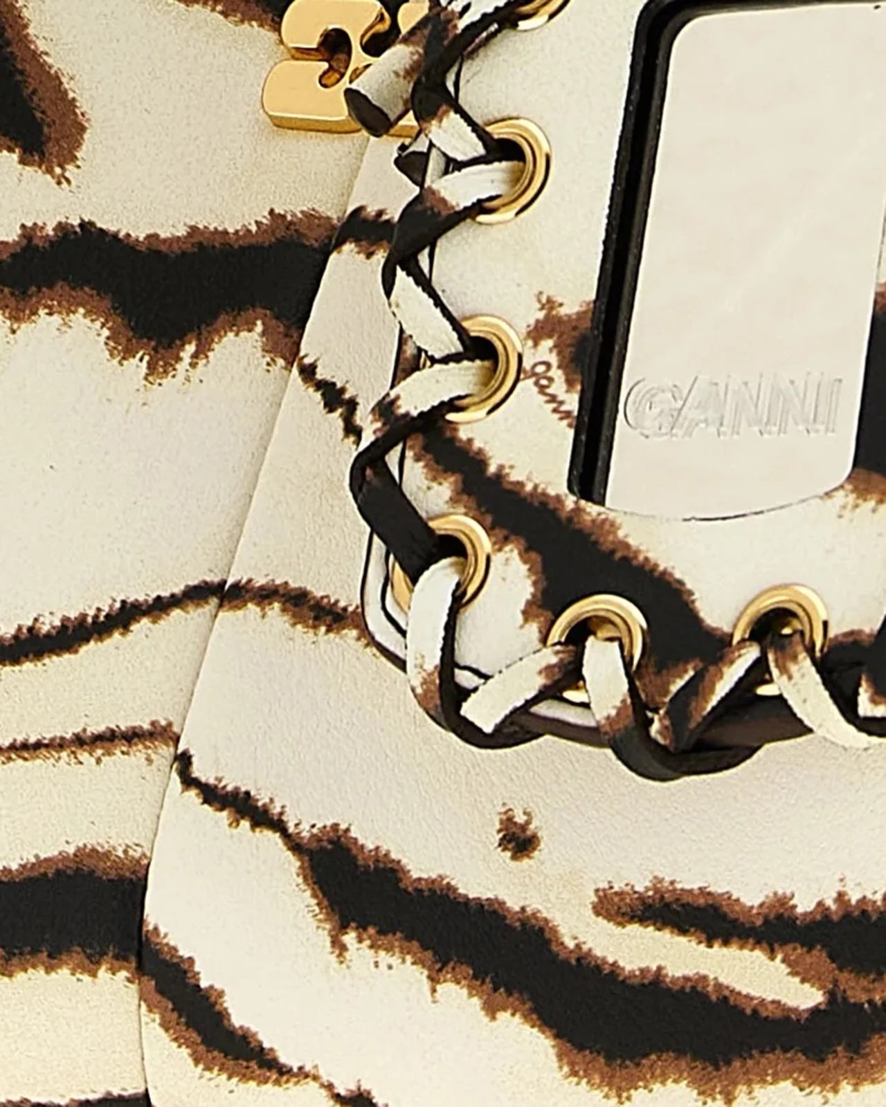 Ganni Zebra-Print Mini Hobo — 3