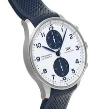 IWC Portugieser Chronograph IW371620 RefNo IW371620 White / Blue Dial #W1843 3
