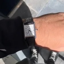 Finished Cartier Must Tank XL Date 3 Hands White Arabic Dial Silver S 3