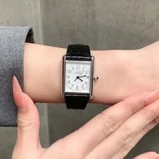 Finished Cartier Must Tank XL Date 3 Hands White Arabic Dial Silver S 4