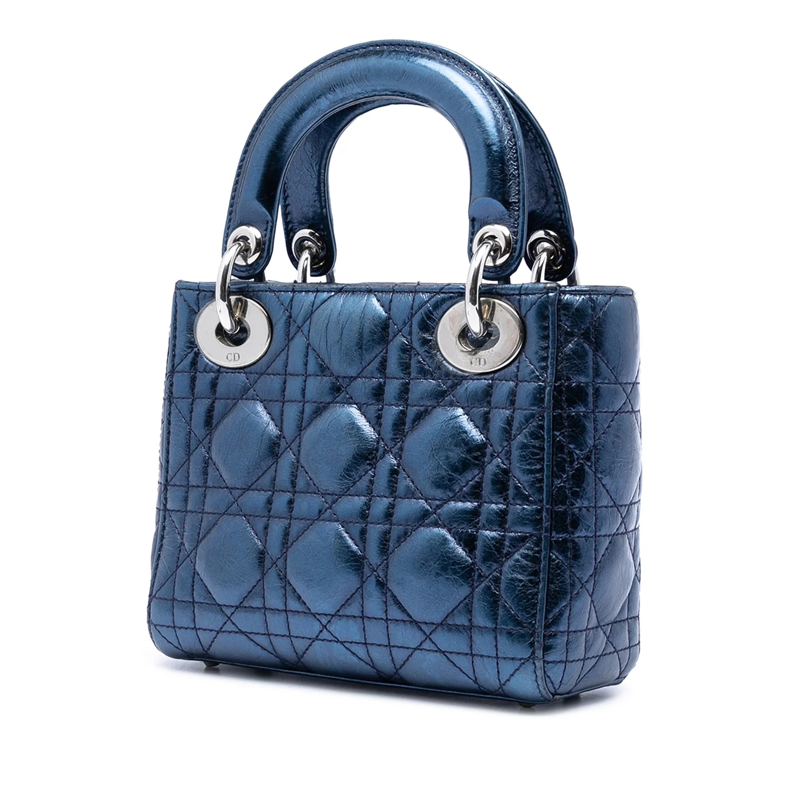 Mini Metallic Crinkled Lady Dior 2