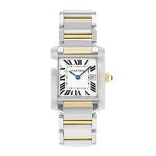 Cartier Tank Francaise W51012Q4 2465 25mm Steel 18k Yellow Gold 2