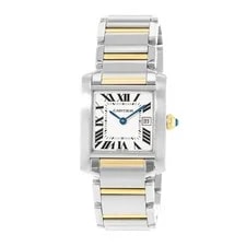 Cartier Tank Francaise W51012Q4 2465 25mm Steel 18k Yellow Gold 3
