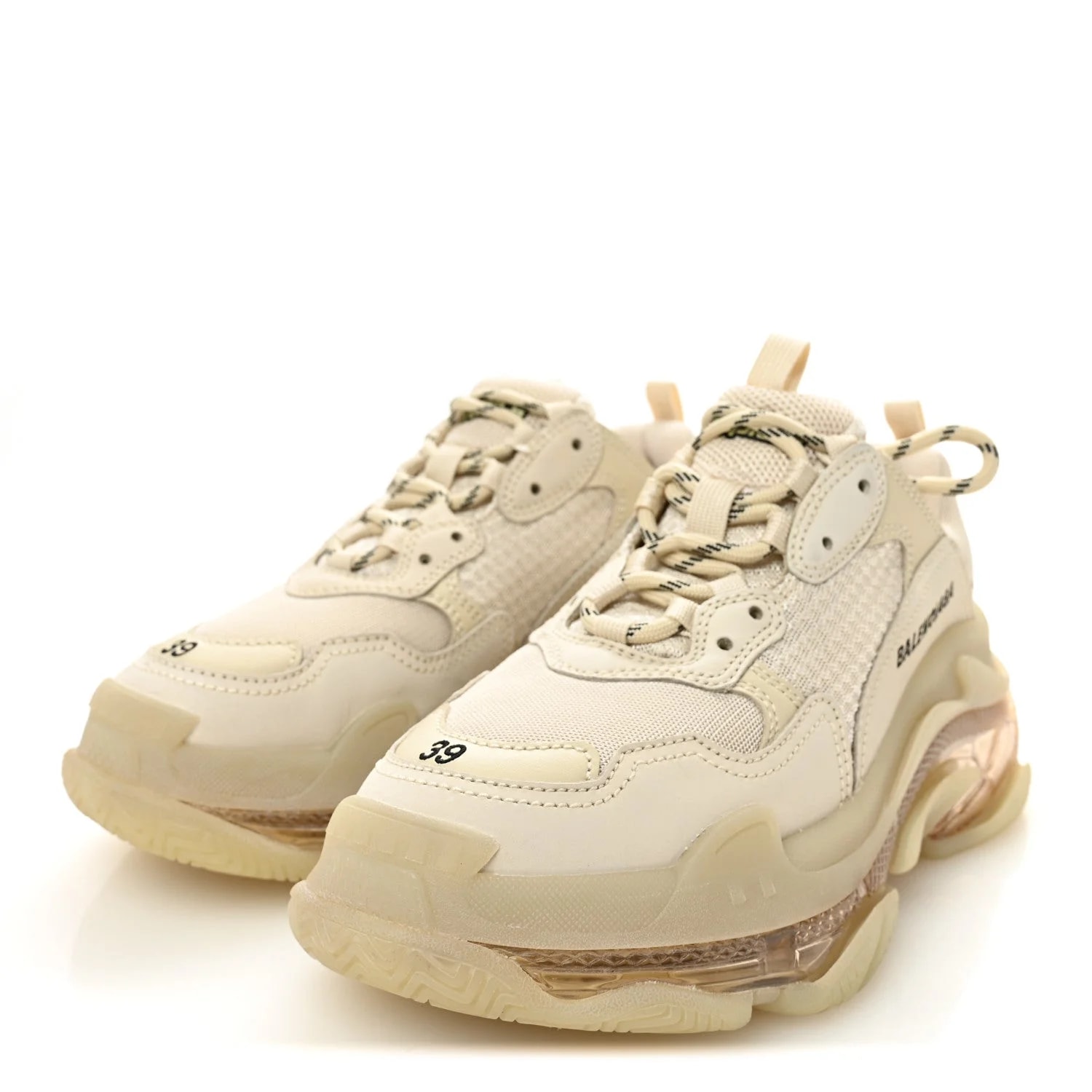 Fabric Clear Sole Triple S 39 3