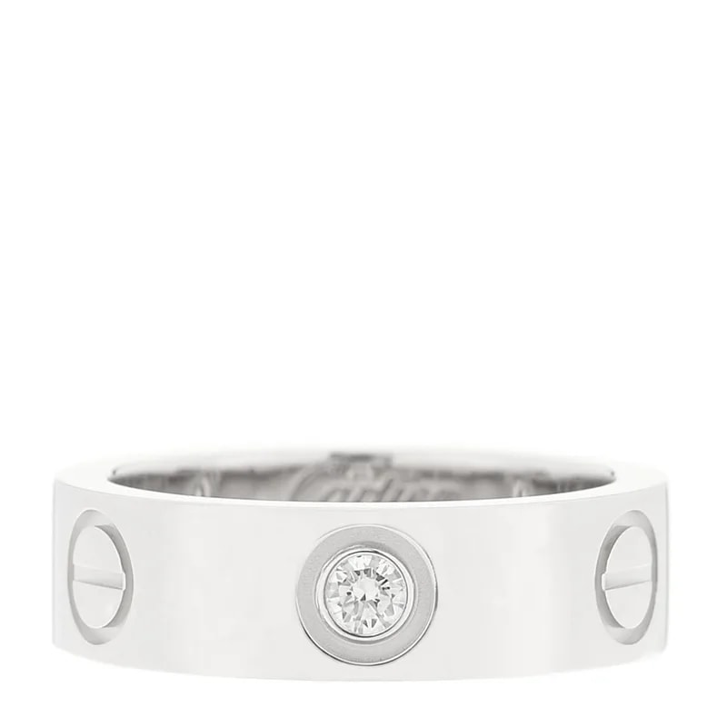 Cartier — 18K White Gold 3 5.5mm Love Ring 49 5 — Jewelry — resale