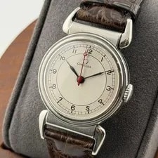 Omega — Omega Scarab Case Mechanical Hand Wind White Dial Wrist 19cm — Watch — resale
