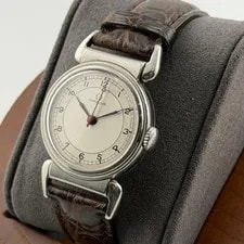 Omega Scarab Case Mechanical Hand Wind White Dial Wrist 19cm 2