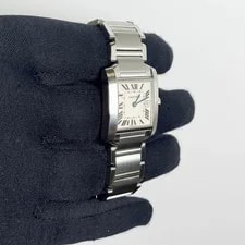 Cartier Tank Stainless Steel 25mm White/Ivory Dial Ref# W51011Q3 3