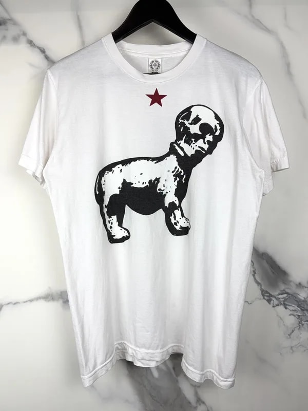 Chrome Hearts — Hearts Foti Skeeter Dog Star Skull Tshirt — streetwear — resale