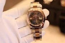 Rolex — Rolex Datejust 41 Two Tone Rose Gold Wimbeldon Oyster & Smooth 126301 — Watch — resale